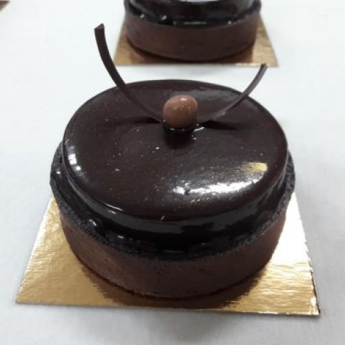 Tartaleta de chocolate y maracuyá