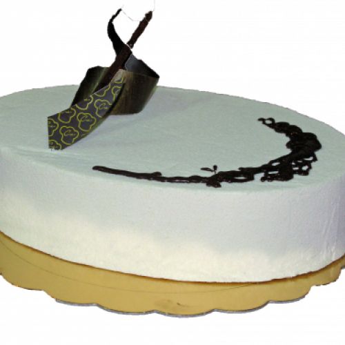OVAL  Mousse de Chocolate Blanco y cake de chocolate