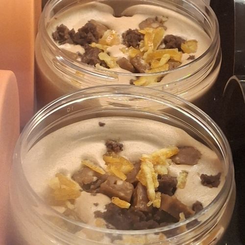 Mousse de chocolate con leche y naranja